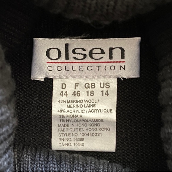 Ladies Olsen Black Merino Wool Sweater - Picture 4 of 5
